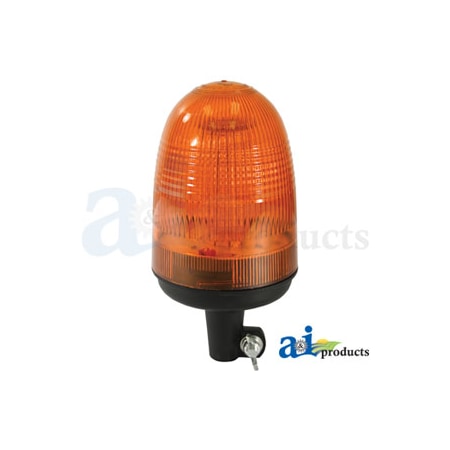 A & I Products Beacon, 80 LED, AMBER, Pipe Type Flexible Rubber Base 5" x5" x10" A-BLA9810